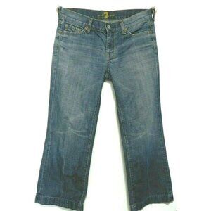 7 FOR ALL MANKIND woman's crop size 28 blue jeans, 26" inseam, 100% cotton